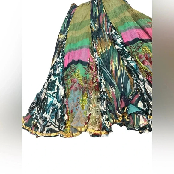 Soft Surroundings Maxi Skirt TM Medium Boho Colorful Broom Hippie Peasant - Picture 5 of 7